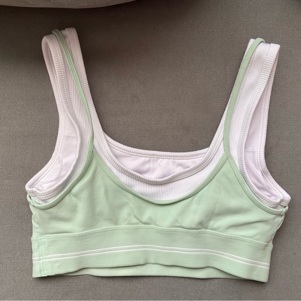 Alo Yoga Alosoft Better Together Bra Spearmint/White S - Picture 9 of 10